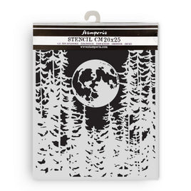 Herbarium Silvae Moon In The Forest - Stamperia Stencil 7.87"X9.84"