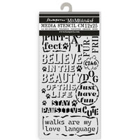 Furry Friends - Quotes Pattern - Thick Stencil