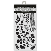 Herbarium Silvae Leaves - Stamperia Stencil 4.72"X9.84"