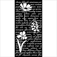 Herbarium Silvae Letter With Flowers - Stamperia Stencil 4.72"X9.84"