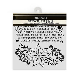 The Nutcracker Poinsettia - Stamperia Stencil 7"X7"