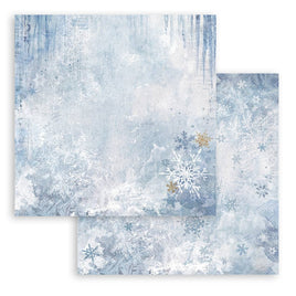 Create Dewdrops Blue Snowflakes - Stamperia Double-Sided Cardstock 12"X12"