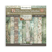 Herbarium Silvae - Stamperia Backgrounds Double-Sided Paper Pad 12"X12" 10/Pkg
