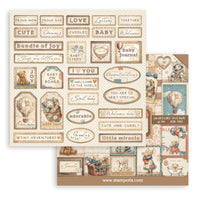 Baby - Stamperia Double-Sided Mini Paper Pad 8"X8" 6/Pkg