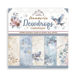 Create Happiness Dewdrops - Stamperia Double-Sided Paper Pad 8"X8" 10/Pkg