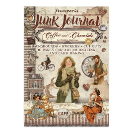 Coffee and Chocolate - Junk Journal Backgrounds + Stickers + Cut Outs