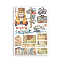 Art Of Travelling - Stamperia A5 Washi Pad 8/Pkg