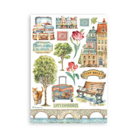 Art Of Travelling - Stamperia A5 Washi Pad 8/Pkg