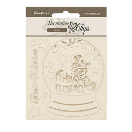 Gear Up For Christmas Snow Globes - Stamperia Decorative Chips 5.5"X5.5"