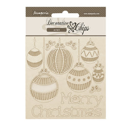 The Nutcracker Merry Christmas Balls - Stamperia Decorative Chips 5.5"X5.5"