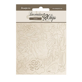 House of Roses - Stamperia Decorative Chips 5.5"X5.5"