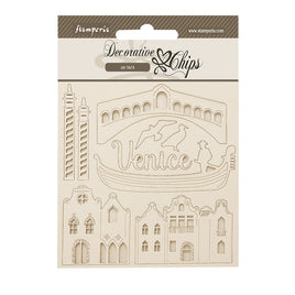 Venice City of Art elements - Stamperia Decorative Chips 5.5"X5.5"