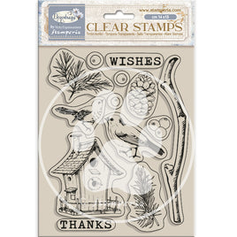 Create Happiness Dewdrops - Nest Bird - Clear Stamp