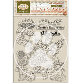 Whispering Woods - Mushrooms and Fairies Clear Stamp