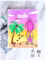 Upside Down Flamingo 3x4 Clear Stamp Set