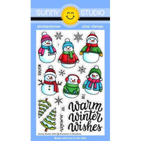 Snowmen in Sweaters Stamps