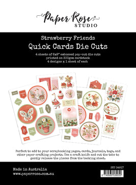 Strawberry Friends Quick Card Die Cuts 34917