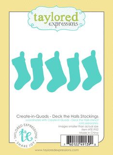 Create-in-Quads - Deck the Halls Stockings - Die