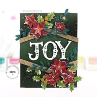 Scattered Holiday Blooms Cutting Plate - Die