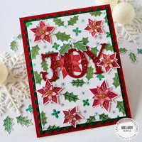 Scattered Holiday Blooms Cutting Plate - Die
