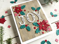 Scattered Holiday Blooms Cutting Plate - Die