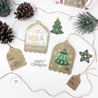 Folk Holiday Tags - Die