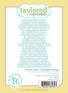 Simple Strips - Scalloped Edge -  Die
