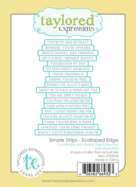 Simple Strips - Scalloped Edge -  Die