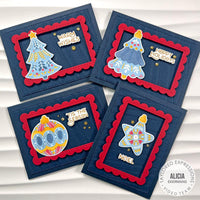 Folk Holiday Tags - Stamp & Stencil Combo