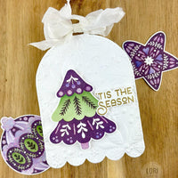 Folk Holiday Tags - Stamp & Stencil Combo