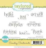 Sundry Sentiments - Cling Stamp