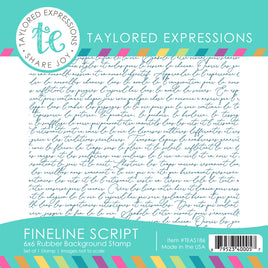 Fineline Script 6x6 Background - Cling Stamp