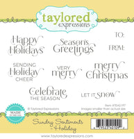 Sundry Sentiments - Holiday - Cling Stamp