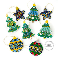 Folk Holiday Tags - Stamp & Stencil Combo