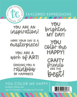 You Color Me Happy - Cling Stamp