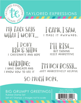 Big Grumpy Greetings - Cling Stamp