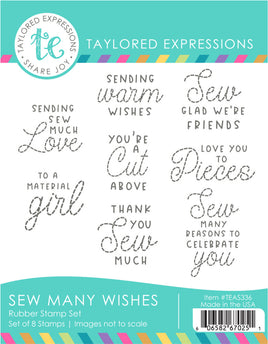 Sew Many Wishes - Cling Stamp