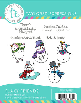 Flaky Friends - Cling Stamp