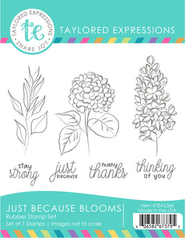 Just Because Blooms - Cling Stamp