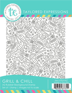 Grill & Chill Background - Cling Stamp
