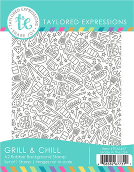 Grill & Chill Background - Cling Stamp