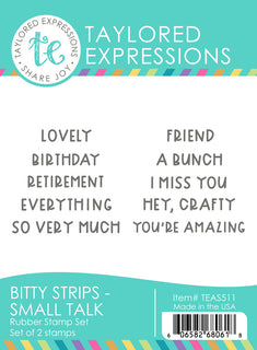 Cling Stamp, Bitty Strips - Small Talk