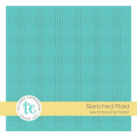 Sketched Plaid - Embossing Folder