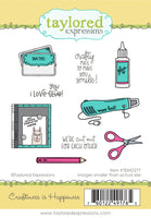 Craftiness is Happiness - Cling Stamp