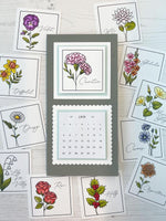 Birth Flowers - Square Calendar Cards