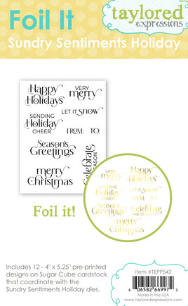 Sundry Sentiments Holiday - Foil It
