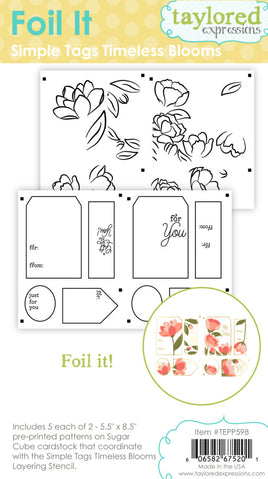 Simple Tags Timeless Blooms - Foil It