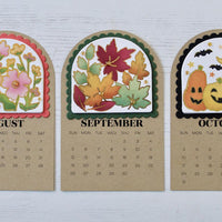 Arched Desk Calendar, 2027 - Toffee