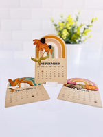 Arched Desk Calendar, 2027 - Toffee