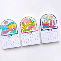 Arched Desk Calendar, 2027 - Sugar Cube